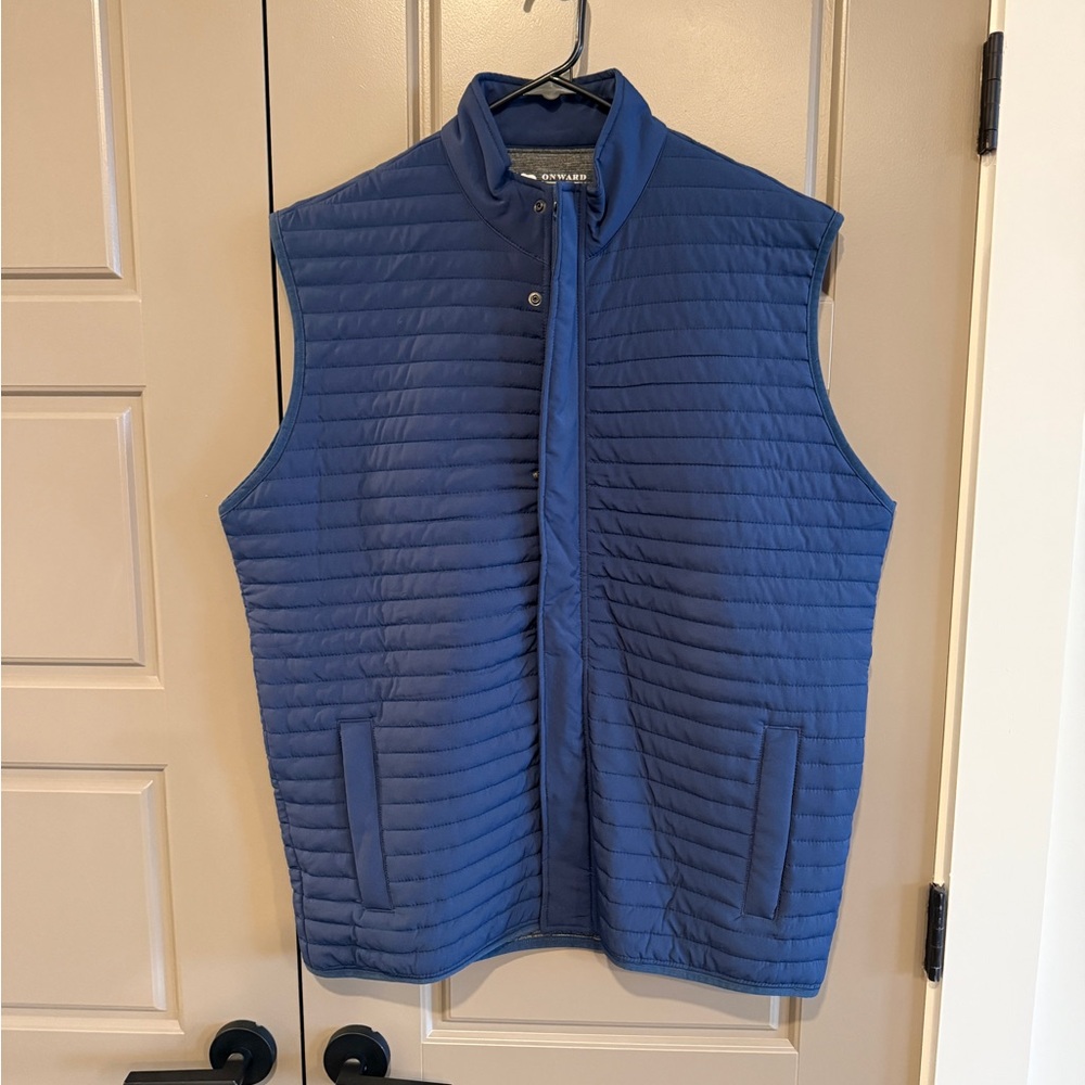 Men's Onward Reserve Blue Crosby Quilted Vest, NWT